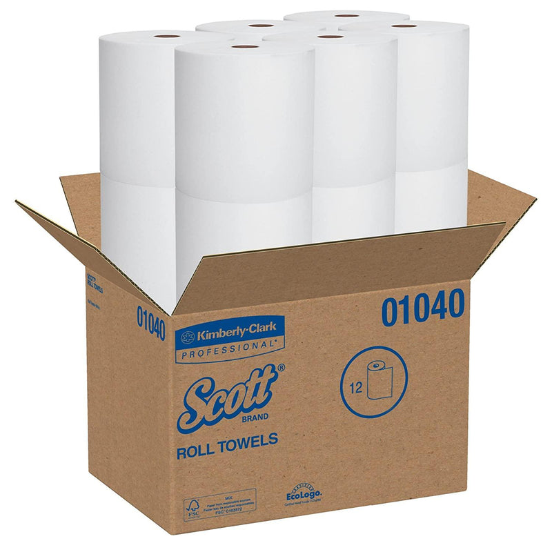 Kimberly-Clark 01040 Scott Hard Roll Paper Towel, 1 Ply, 8