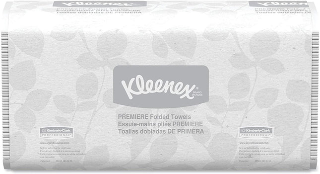 ‎Kimberly-Clark | Kleenex 13254 Premiere Folded Towels, 9 2/5 x 12 2/5, White, 120 per Pack (Case of 25 Packs) | 13254