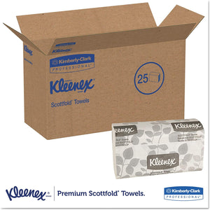 Kleenex 13254 Premiere Folded Towels, 9 2/5 x 12 2/5, White, 120 per Pack (Case of 25 Packs) 13254