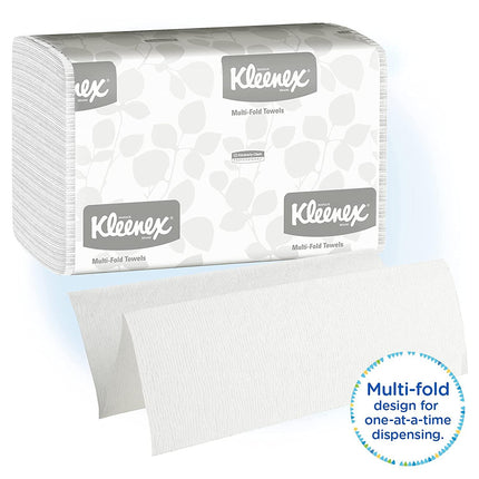 Kleenex Multifold Paper Towels (01890), White, 16 Packs / Case, 150 Tri Fold Paper Towels / Pack, 2,400 Towels / Case | 01890 | | Disposable, Folded Towel, Paper Products, Paper Towels | ‎Kimberly-Clark | SurgiMac