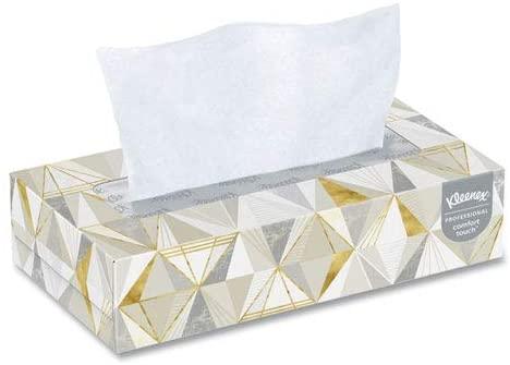 Kleenex Professional Facial Tissue, Flat Tissue Boxes, 12 Boxes 03076