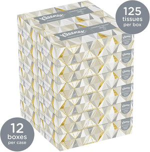 Kleenex Professional Facial Tissue, Flat Tissue Boxes, 12 Boxes 03076
