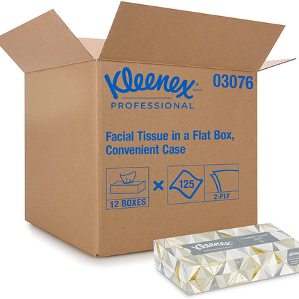 Kleenex Professional Facial Tissue, Flat Tissue Boxes, 12 Boxes | 03076 | | Desk Tissue, Disposable, Disposable Dental Supplies, Disposable Medical Supplies, Paper Products | ‎Kimberly-Clark | SurgiMac