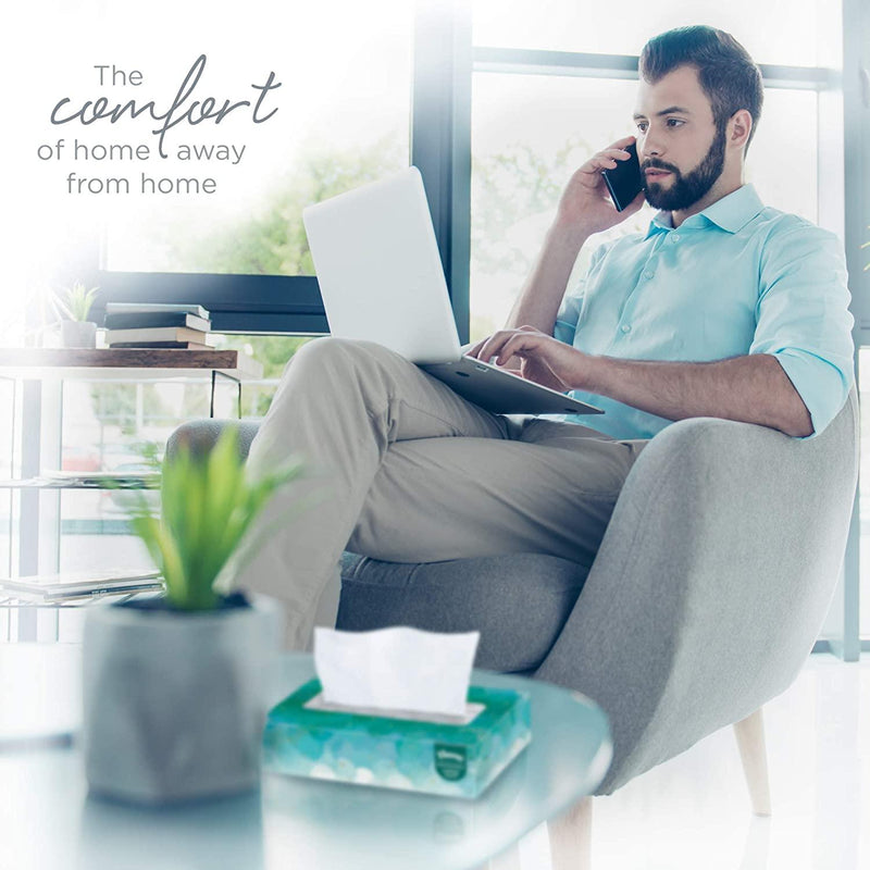 Kleenex Professional Facial Tissue for Business (21400), Flat Tissue Boxes, 36 Boxes / Case, 100 Tissues / Box, 3,600 Tissues / Case 21400