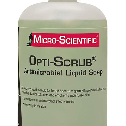 Opti-Scrub Antimicrobial Liquid Soap, Broad Spectrum, Non-Drying, 18 Ounce