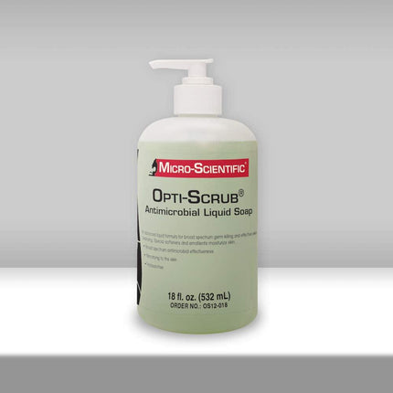 Opti-Scrub Antimicrobial Liquid Soap, Broad Spectrum, Non-Drying, 18 Ounce