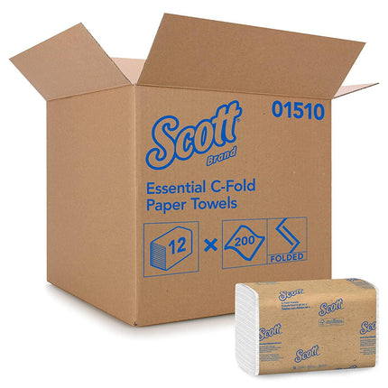Scott Essential C Fold Paper Towels, 12 Packs / Case, 200 C Fold Towels | 01510 | | C Fold, Folded Towel, Paper Towels | ‎Kimberly-Clark | SurgiMac