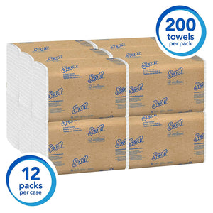 Scott Essential C Fold Paper Towels, 12 Packs / Case, 200 C Fold Towels 01510