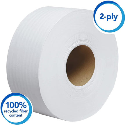 Scott Essential Jumbo Roll JR. Commercial Toilet Paper (67805), 100% Recycled Fiber, 2-PLY, White, 12 Rolls / Case, 1000' / Roll | 67805 | | Paper Towel, Paper Towels, Supply District, Toilet Paper | ‎Kimberly-Clark | SurgiMac