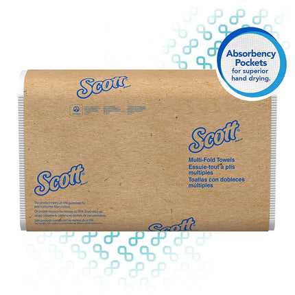 Scott Essential Multifold Paper Towels (01804) with Fast-Drying Absorbency Pockets, White, 16 Packs / Case, 250 Multifold Towels / Pack | 01804 | | Paper Towel, Paper Towels, Supply District | ‎Kimberly-Clark | SurgiMac
