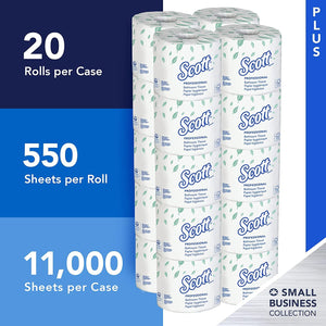 Scott Essential Professional Bulk Toilet Paper for Business (13607), Individually Wrapped Standard Rolls, 2-Ply, White, 20 Rolls/Convenience Case, 550 Sheets/Roll 13607
