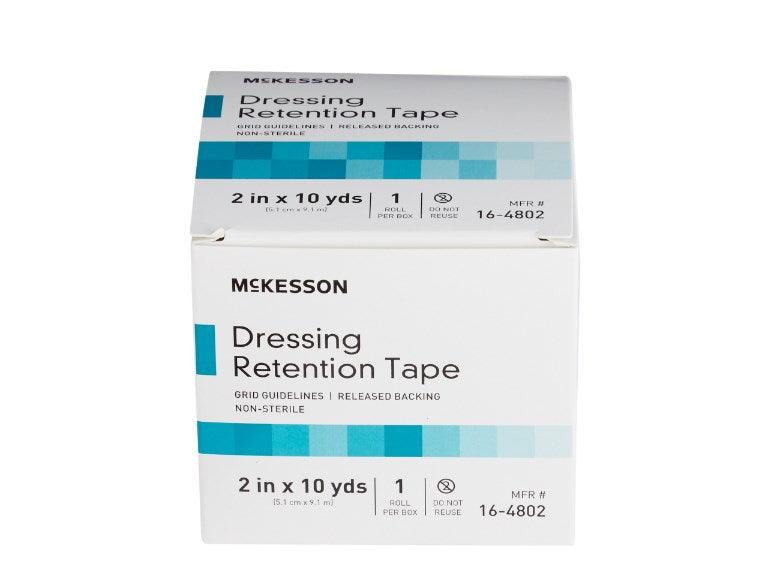 Dressing Retention Tape with Liner McKesson Water Resistant Nonwoven / Printed Release Paper NonSterile 16-4802