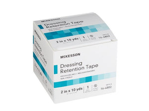 Dressing Retention Tape with Liner McKesson Water Resistant Nonwoven / Printed Release Paper NonSterile 16-4802