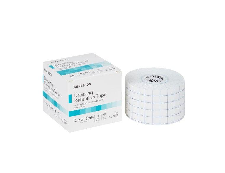 Dressing Retention Tape with Liner McKesson Water Resistant Nonwoven / Printed Release Paper NonSterile 16-4802