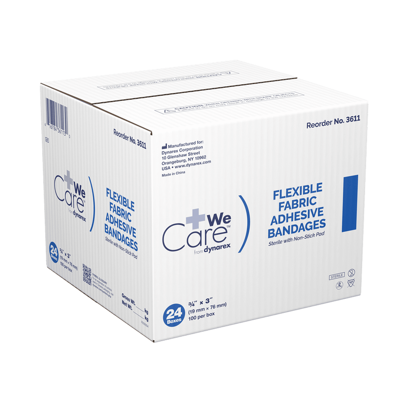 Dynarex Adhesive Fabric Bandages - Sterile 3611