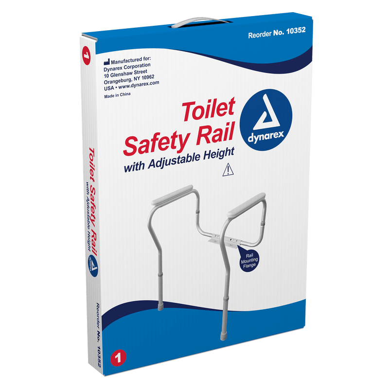 Dynarex Adjustable Height Toilet Safety Rail 10352
