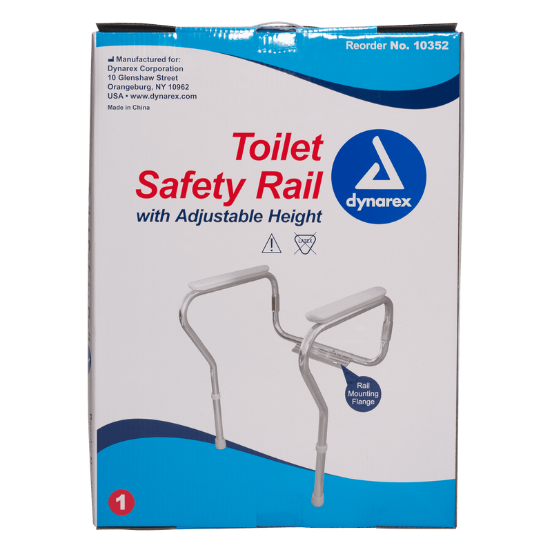 Dynarex Adjustable Height Toilet Safety Rail 10352