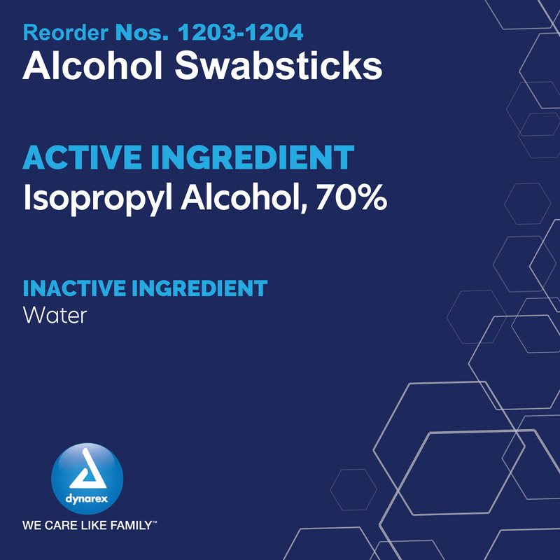 Dynarex Alcohol Swabsticks 1203