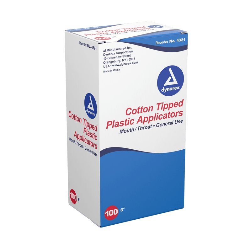 Dynarex Cotton Tipped Plastic Applicator-Large Tip 4321