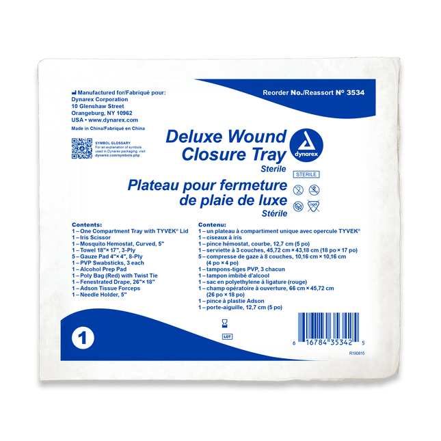 Dynarex | Dynarex Deluxe Wound Closure Trays | 3534