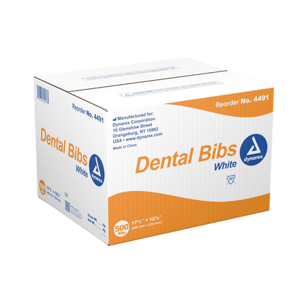 High-Quality Dental Bibs by Dynarex | 4491 | | Dental Supplies, Disposables, Patient bibs & napkin holders | Dynarex | SurgiMac