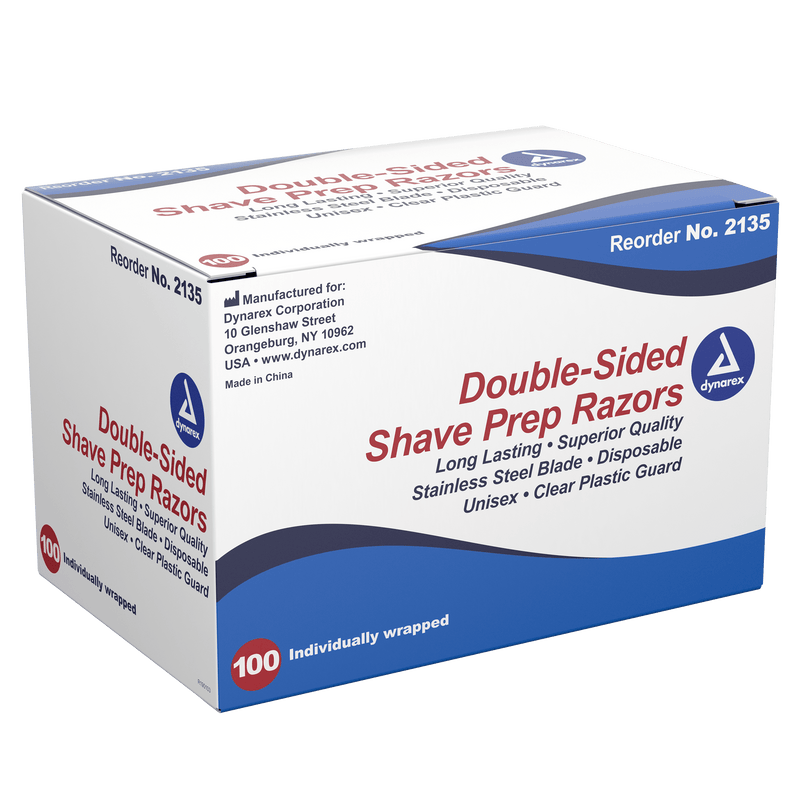 Dynarex Double-Sided Shave Prep Razors 2135