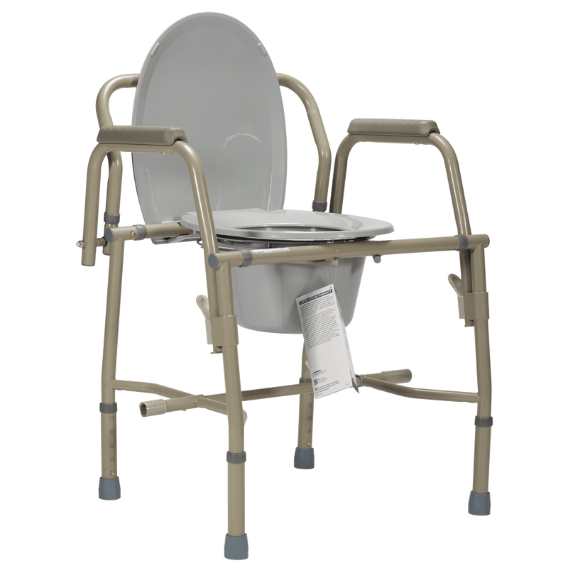 Dynarex Drop-Arm Folding Commode 10376