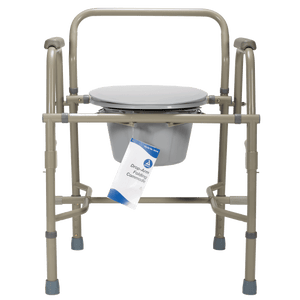 Dynarex Drop-Arm Folding Commode 10376