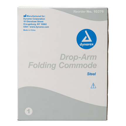 Dynarex Drop-Arm Folding Commode