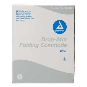 Dynarex Drop-Arm Folding Commode 10376