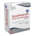 Dynarex DynaFoam AG Bordered Silver Foam Dressing - 4"X4" 3049