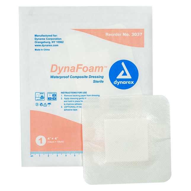 Dynarex | Dynarex DynaFoam Waterproof Bordered Foam Dressing | 3037