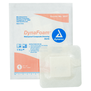 Dynarex DynaFoam Waterproof Bordered Foam Dressing 3037