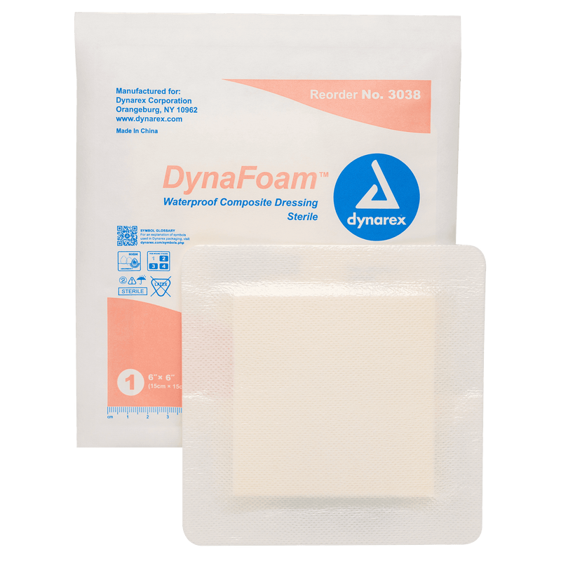 Dynarex DynaFoam Waterproof Bordered Foam Dressing 3038