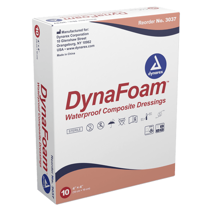 Dynarex DynaFoam Waterproof Bordered Foam Dressing