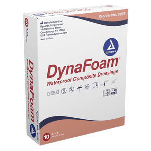 Dynarex DynaFoam Waterproof Bordered Foam Dressing 3037