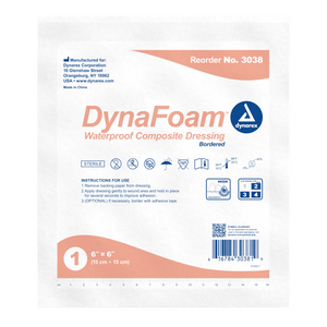 Dynarex DynaFoam Waterproof Bordered Foam Dressing 3037
