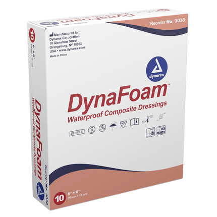 Dynarex DynaFoam Waterproof Bordered Foam Dressing