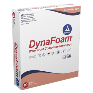 Dynarex DynaFoam Waterproof Bordered Foam Dressing 3037