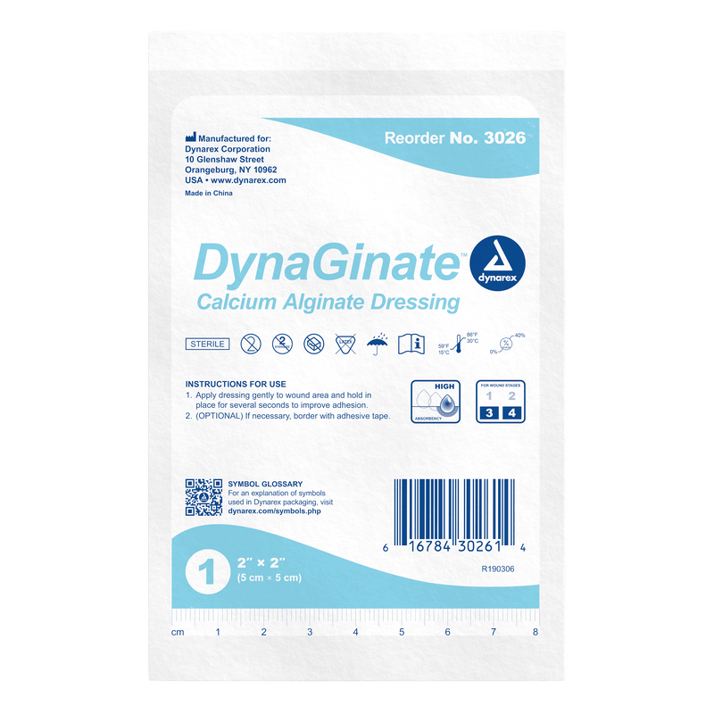 Dynarex DynaGinate Calcium Alginate Dressings 3026