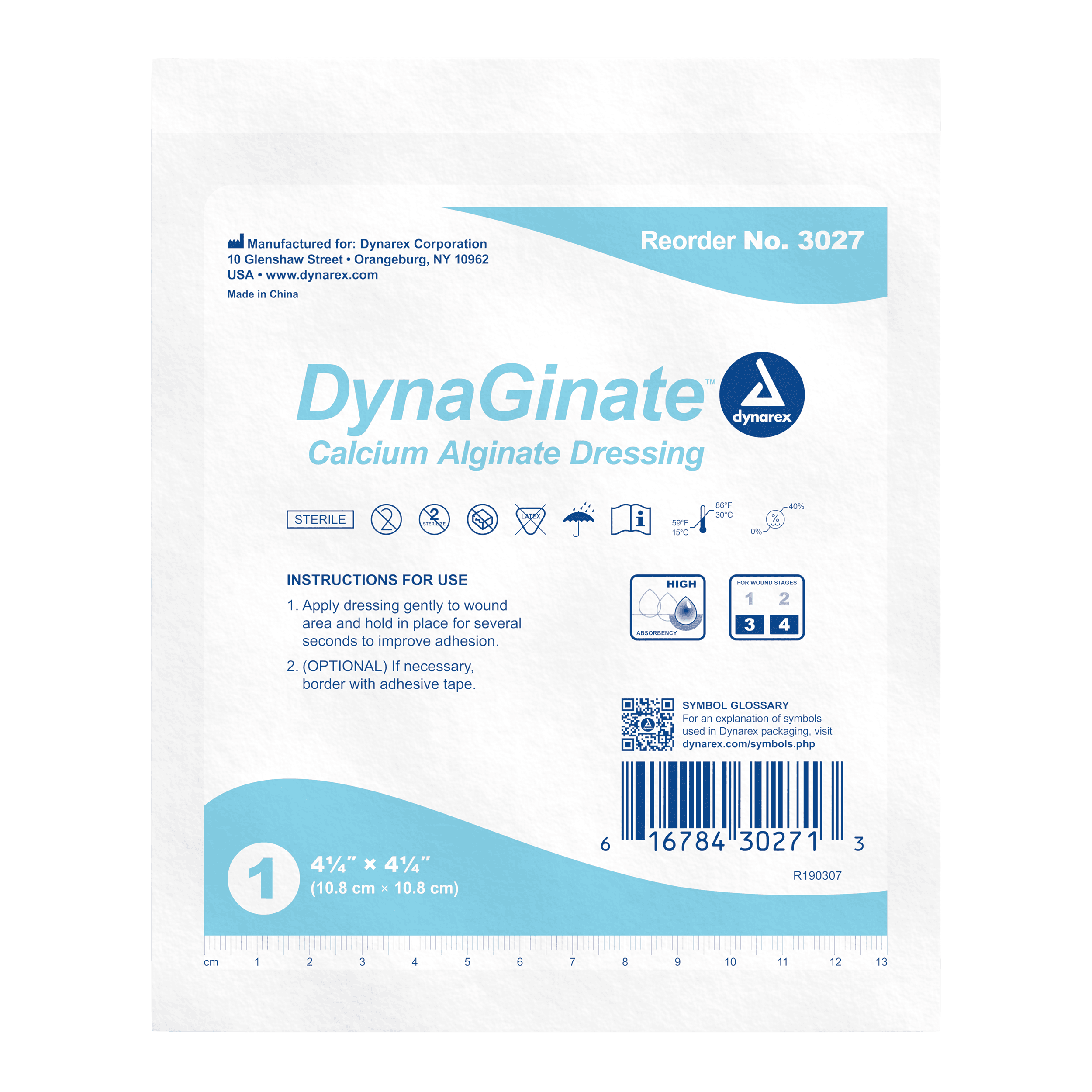 Dynarex Dynarex DynaGinate Calcium Alginate Dressings 3026