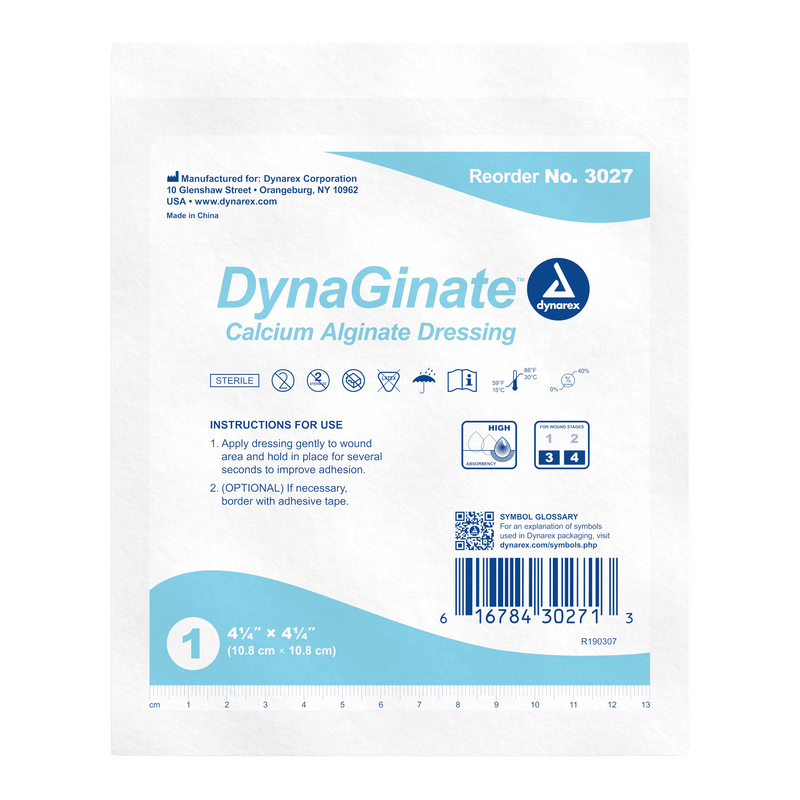 Dynarex DynaGinate Calcium Alginate Dressings 3026