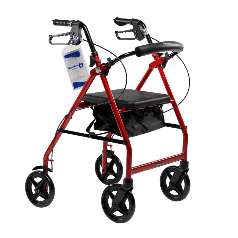 Dynarex DynaGo Quad 8 - Aluminum Rollator With 7.5inch Wheels 10202