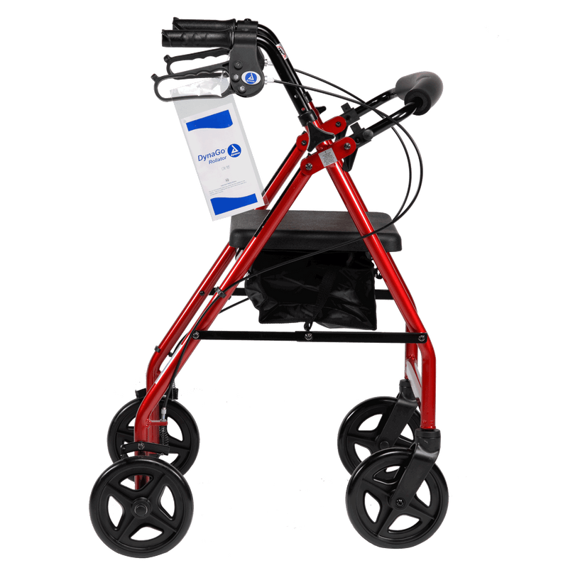 Dynarex DynaGo Quad 8 - Aluminum Rollator With 7.5inch Wheels 10202