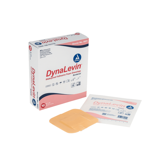 Dynarex | Dynarex DynaLevin Waterproof Adhesive Bordered Foam Dressings | 3021