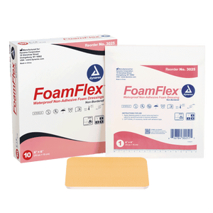 Dynarex FoamFlex Non-Adhesive Waterproof Foam Dressings 3025