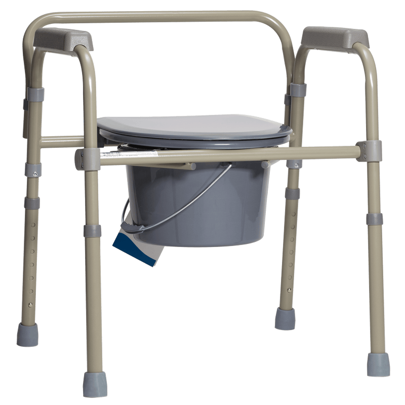 Dynarex Elongated Folding Bedside Commode 10373