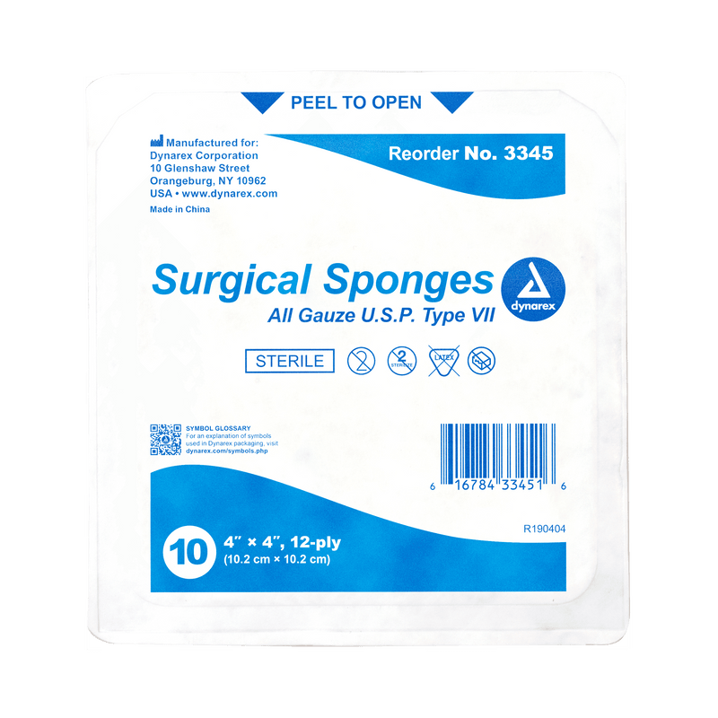 Dynarex Gauze Sponges & Pads Sterile & Non Sterile 3345
