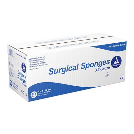 Dynarex Gauze Sponges & Pads Sterile & Non Sterile | 3322 | | Disposable Medical Supplies, done, Dressings & Sponges, General & Advanced Wound Care, Patient Care, Surgical & Procedural | Dynarex | SurgiMac