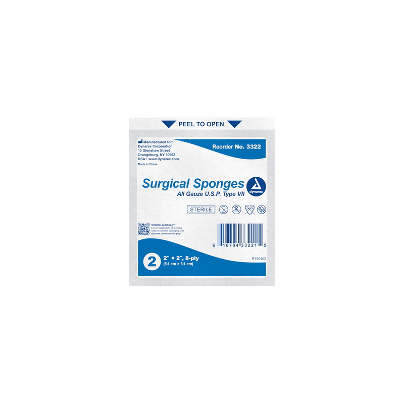 Dynarex Gauze Sponges & Pads Sterile & Non Sterile 3322